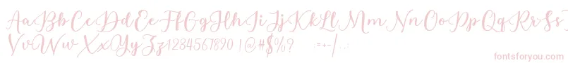 Estafet Letter Script-Schriftart – Rosa Schriften auf weißem Hintergrund