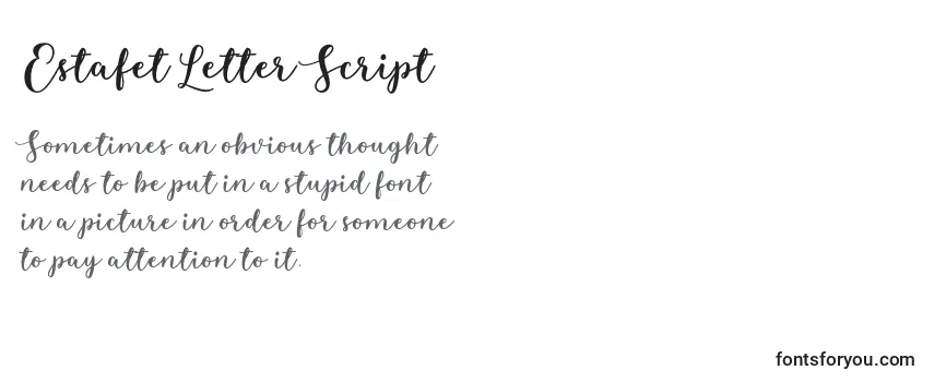 Estafet Letter Script Font
