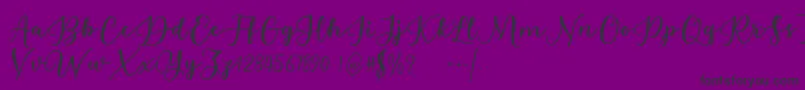 Estafet Letter Script Font – Black Fonts on Purple Background