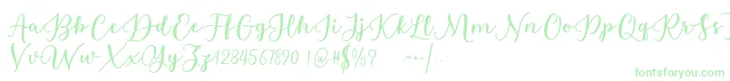 Estafet Letter Script Font – Green Fonts on White Background