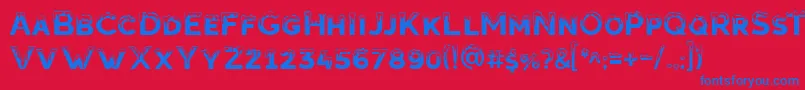 Estave Font – Blue Fonts on Red Background