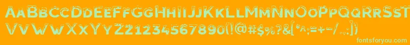 Estave Font – Green Fonts on Orange Background