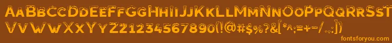 Estave Font – Orange Fonts on Brown Background