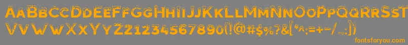 Estave Font – Orange Fonts on Gray Background