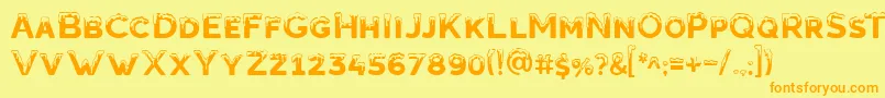 Estave Font – Orange Fonts on Yellow Background