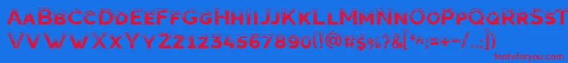 More about Estave Font Estave Font – Red Fonts on Blue Background