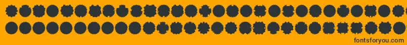 Шрифт Ovul2me – чёрные шрифты на оранжевом фоне