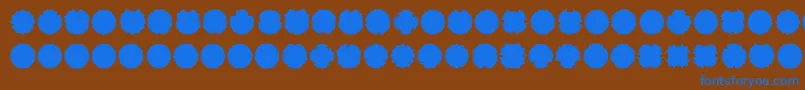 フォントOvul2me – 茶色の背景に青い文字