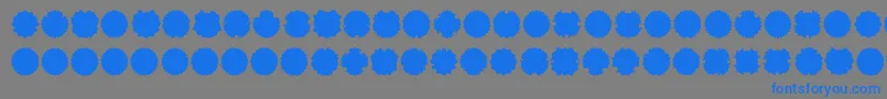 Czcionka Ovul2me – niebieskie czcionki na szarym tle