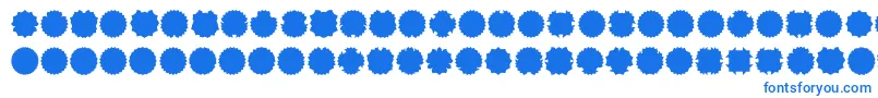 Ovul2me-Schriftart – Blaue Schriften auf weißem Hintergrund