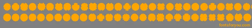 Czcionka Ovul2me – pomarańczowe czcionki na szarym tle