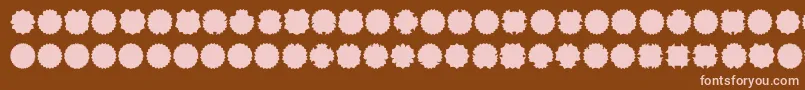 Czcionka Ovul2me – różowe czcionki na brązowym tle