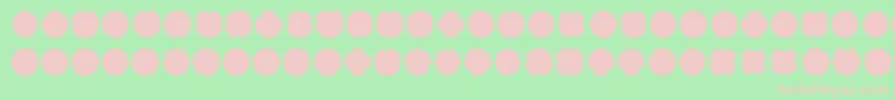 Czcionka Ovul2me – różowe czcionki na zielonym tle