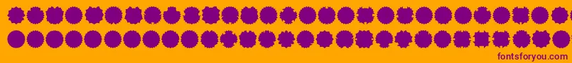 Police Ovul2me – polices violettes sur fond orange