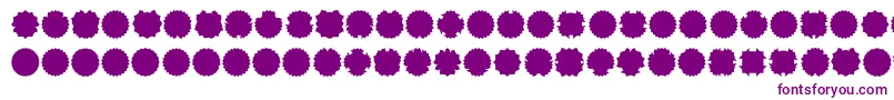 フォントOvul2me – 白い背景に紫のフォント