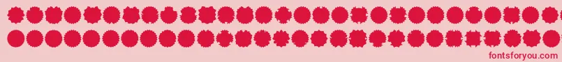 Ovul2me-fontti – punaiset fontit vaaleanpunaisella taustalla