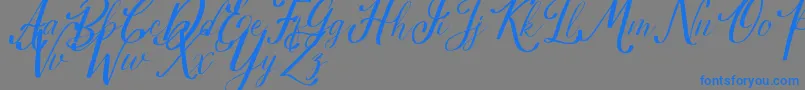 Estella-Schriftart – Blaue Schriften auf grauem Hintergrund