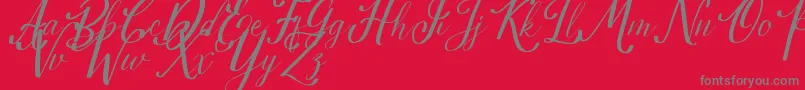 Estella Font – Gray Fonts on Red Background