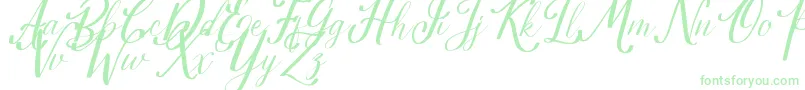 Estella Font – Green Fonts on White Background