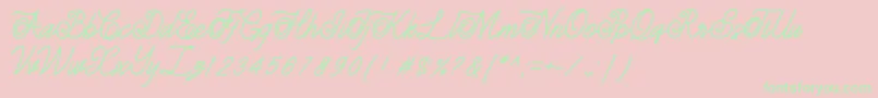 Estonia Font – Green Fonts on Pink Background