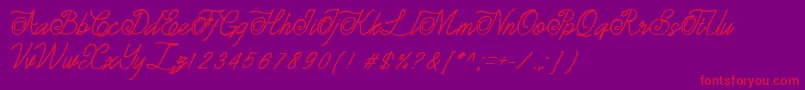 Estonia Font – Red Fonts on Purple Background