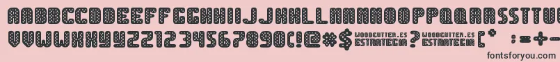 Estrategia Font – Black Fonts on Pink Background