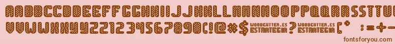 Estrategia Font – Brown Fonts on Pink Background