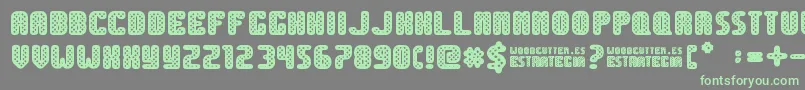 Estrategia Font – Green Fonts on Gray Background