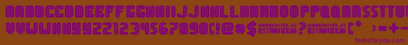 Estrategia Font – Purple Fonts on Brown Background