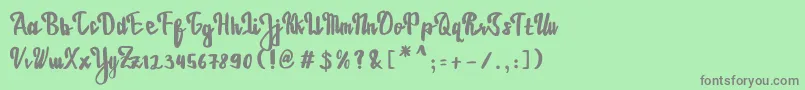 EstrellasaFont Font – Gray Fonts on Green Background