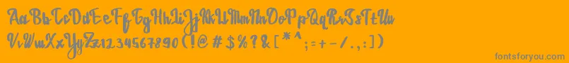 EstrellasaFont Font – Gray Fonts on Orange Background