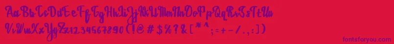 EstrellasaFont Font – Purple Fonts on Red Background
