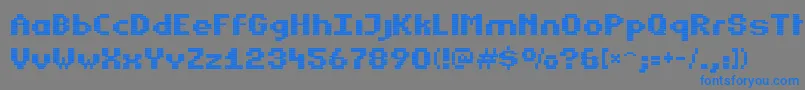 ESTROG   Font – Blue Fonts on Gray Background