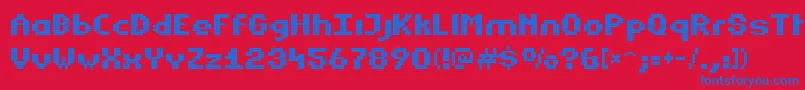 ESTROG   Font – Blue Fonts on Red Background