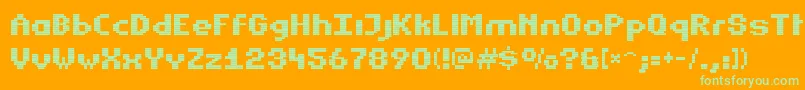 Подробнее о шрифте ESTROG Шрифт ESTROG – зелёные шрифты на оранжевом фоне