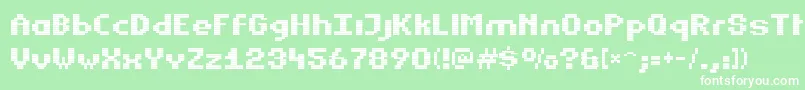 フォントESTROG   – 緑の背景に白い文字