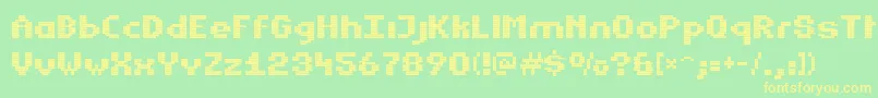 ESTROG   Font – Yellow Fonts on Green Background