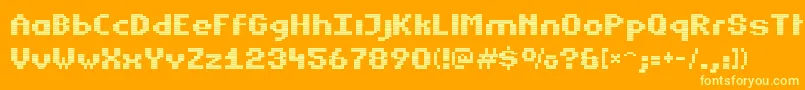 Más sobre la fuente ESTROG fuente ESTROG – Fuentes Amarillas Sobre Fondo Naranja