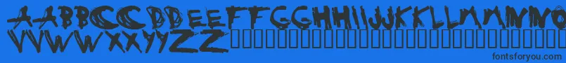 ESTUH    Font – Black Fonts on Blue Background