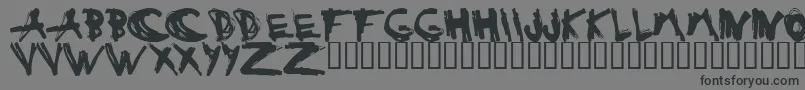 Шрифт ESTUH    – чёрные шрифты на сером фоне