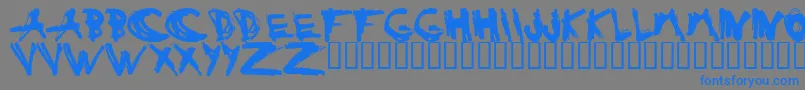Шрифт ESTUH    – синие шрифты на сером фоне
