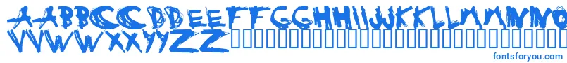 Шрифт ESTUH    – синие шрифты на белом фоне