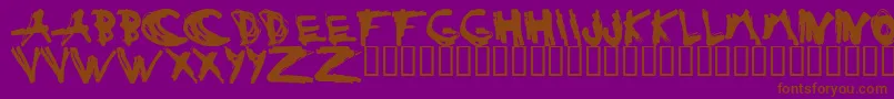 Шрифт ESTUH    – коричневые шрифты на фиолетовом фоне