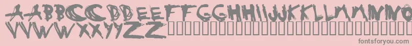 ESTUH    Font – Gray Fonts on Pink Background