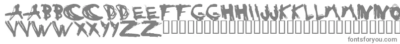 ESTUH   -fontti – harmaat kirjasimet valkoisella taustalla