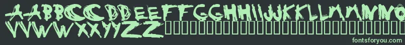 ESTUH   -fontti – vihreät fontit mustalla taustalla