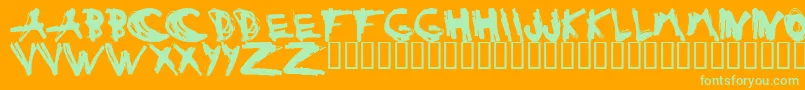 ESTUH    Font – Green Fonts on Orange Background