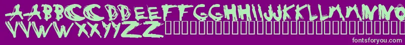 ESTUH   -fontti – vihreät fontit violetilla taustalla