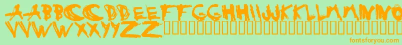 ESTUH    Font – Orange Fonts on Green Background