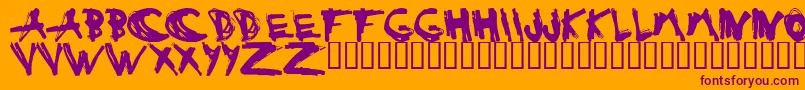 ESTUH    Font – Purple Fonts on Orange Background